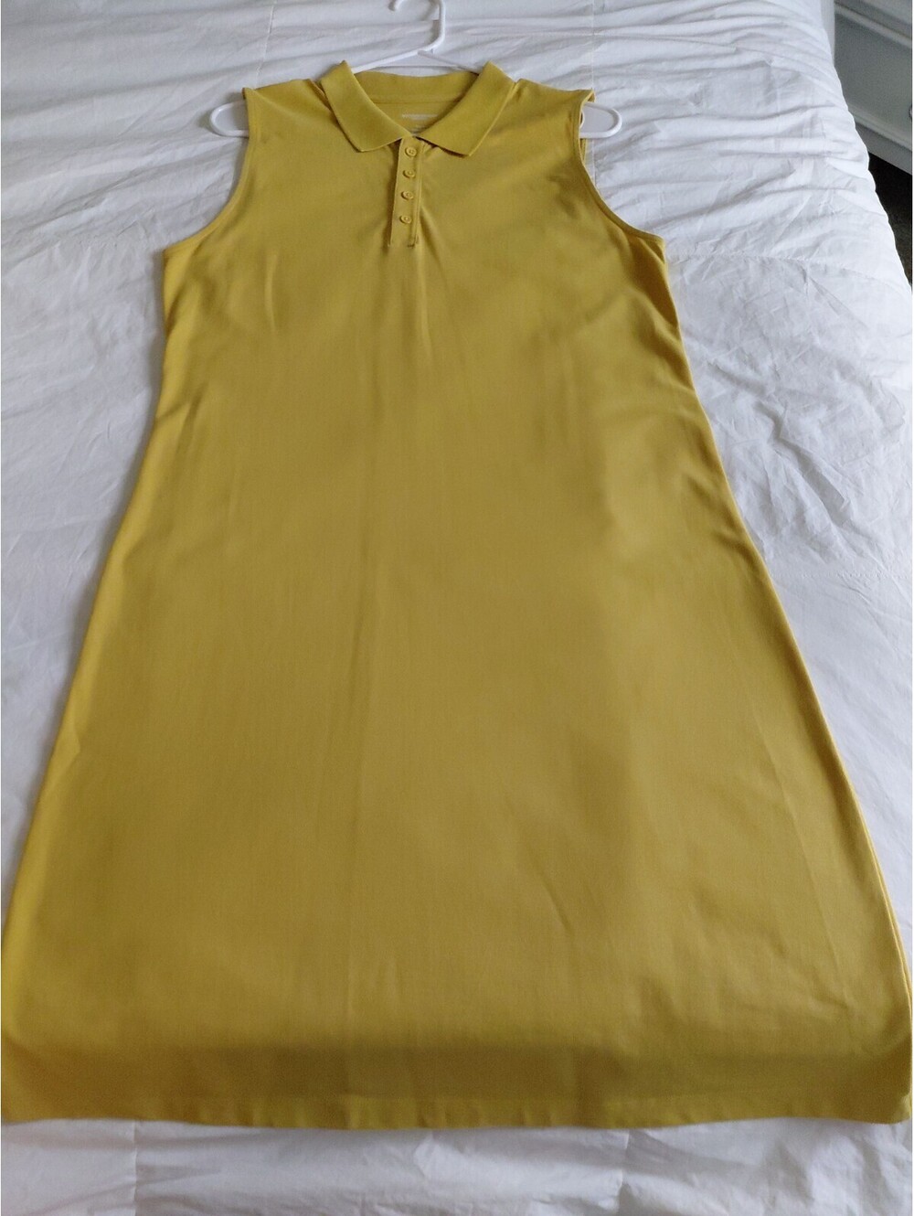 Workshop Dress Mustard Polo A-line Size L Likenew #739